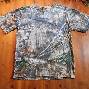 Duke+Boone Camouflage Short Sleeve T-Shirt, Mens, Medium, Realtree Logo